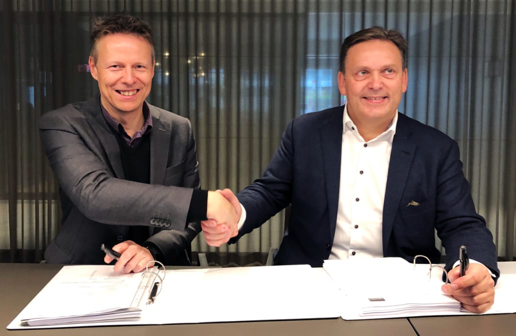 Richard Groven i Oslo Pensjonsforsikring og Tor Rønhovde i 4Service.