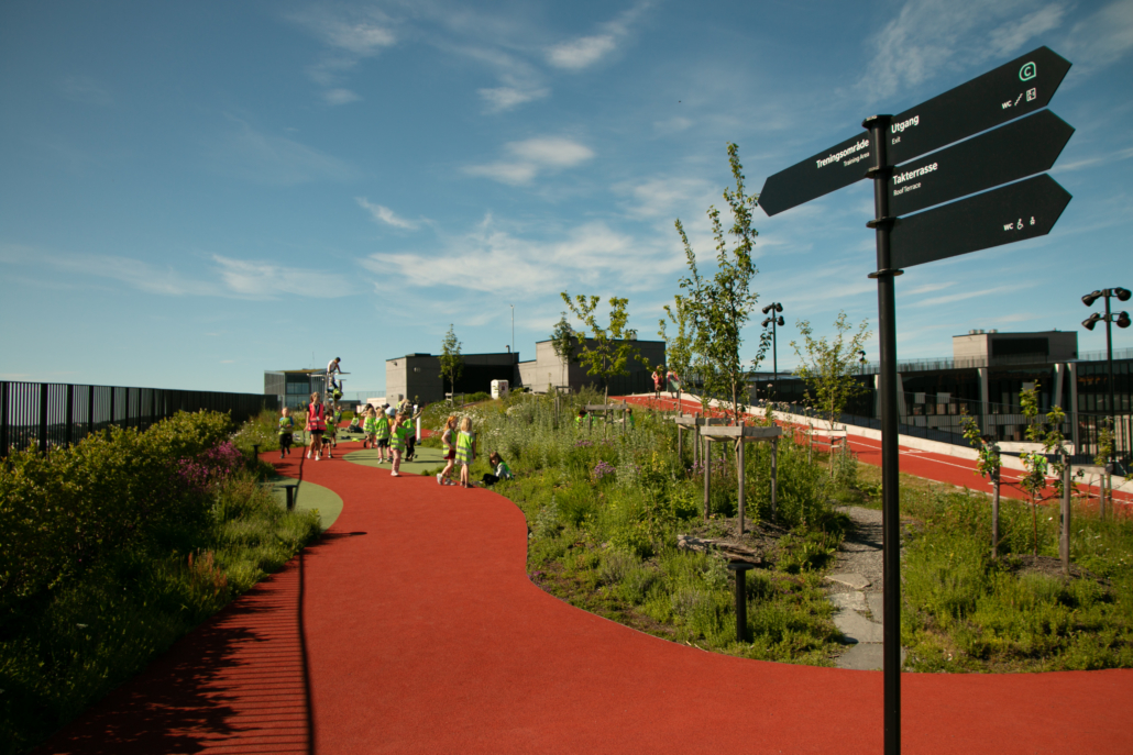Takparken på Økern Portal er Nord-Europas største spiselige takhage.